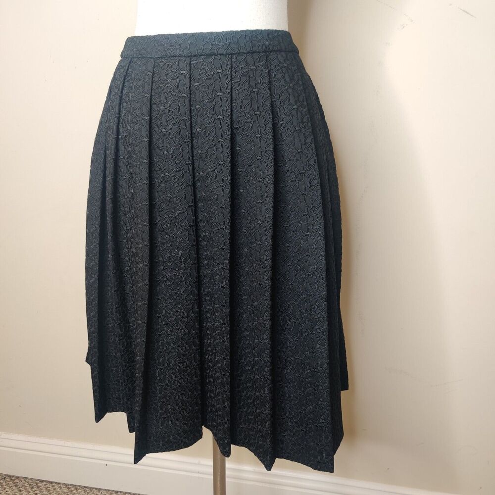 Calvin Klein Black Textured A-Line Skirt - Picture 2 of 10